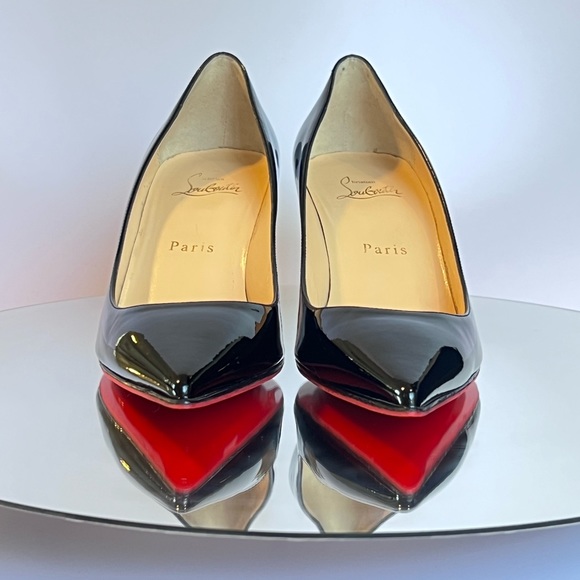 ***SOLD*** Christian Louboutin Décolleté 554 70mm Black Patent Heels, Size 37.5 - Picture 4 of 15